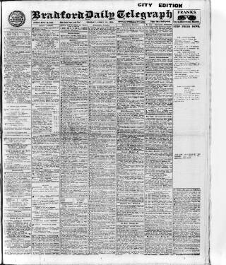 cover page of Bradford Daily Telegraph published on April 26, 1915