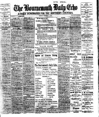 cover page of Bournemouth Daily Echo published on December 5, 1904