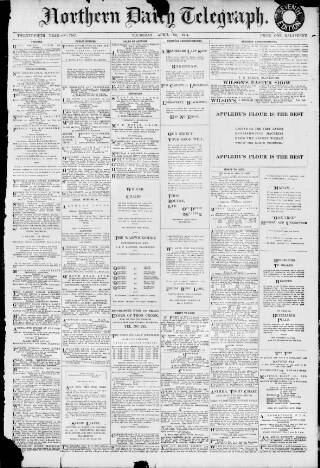 cover page of Northern Daily Telegraph published on April 20, 1911