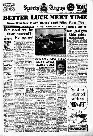 cover page of Sports Argus published on April 27, 1957