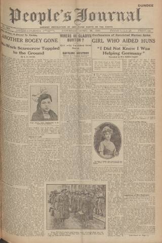 cover page of Dundee People's Journal published on April 26, 1919