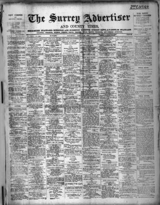 cover page of Surrey Advertiser published on March 29, 1930