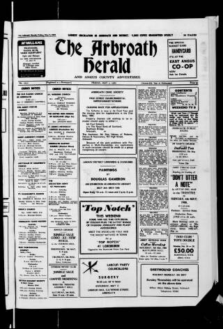 cover page of Arbroath Herald published on May 2, 1980