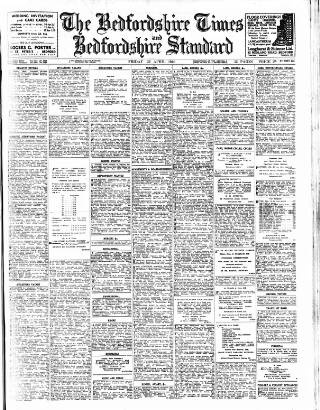 cover page of Bedfordshire Times and Independent published on April 26, 1940