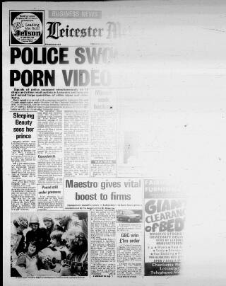 cover page of Leicester Daily Mercury published on March 1, 1983