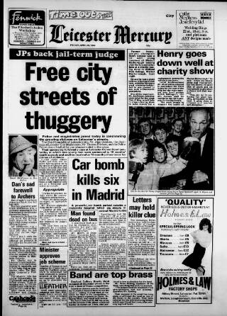cover page of Leicester Daily Mercury published on April 25, 1986