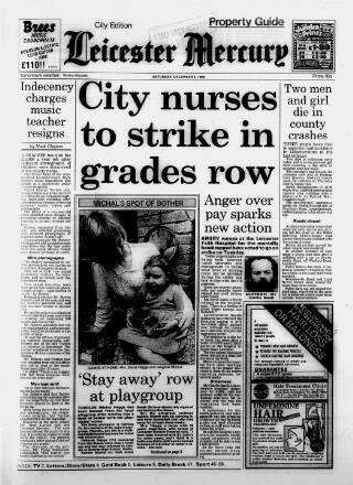 cover page of Leicester Daily Mercury published on December 3, 1988
