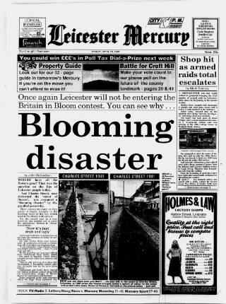 cover page of Leicester Daily Mercury published on April 19, 1991