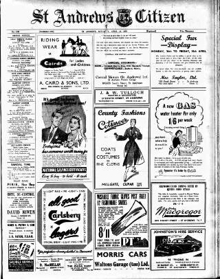 cover page of St. Andrews Citizen published on April 24, 1954