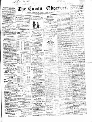 cover page of Cavan Observer published on December 3, 1859