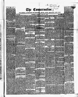 cover page of Drogheda Conservative published on April 19, 1856