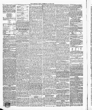 cover page of Dublin Evening Packet and Correspondent published on April 25, 1850