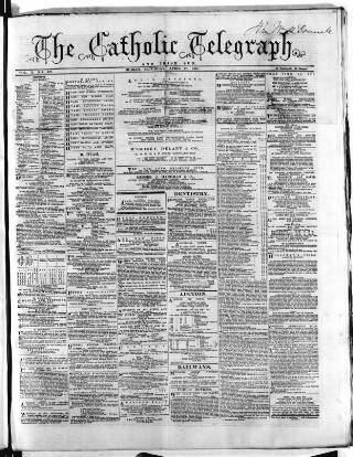 cover page of Catholic Telegraph published on April 27, 1861