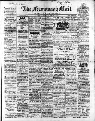 cover page of Enniskillen Chronicle and Erne Packet published on August 11, 1859