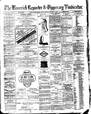 cover page of Limerick Reporter published on December 5, 1890