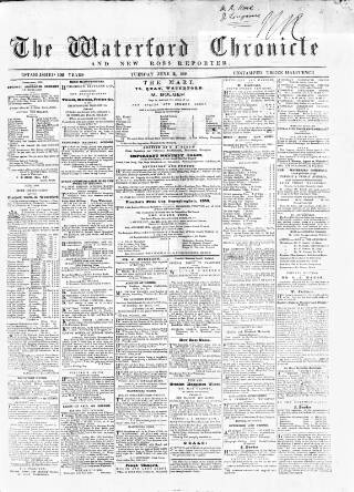 cover page of Waterford Chronicle published on June 2, 1868