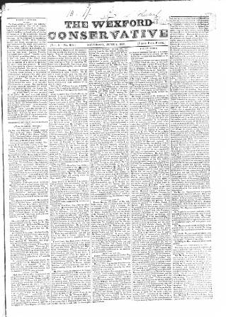cover page of Wexford Conservative published on June 2, 1838