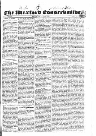 cover page of Wexford Conservative published on April 24, 1839