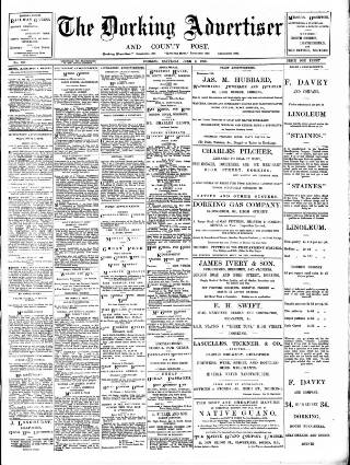 cover page of Dorking and Leatherhead Advertiser published on June 2, 1900