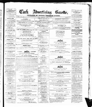 cover page of Cork Advertising Gazette published on June 2, 1858