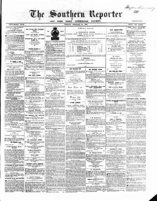 cover page of Southern Reporter and Cork Commercial Courier published on February 23, 1869
