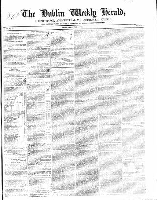 cover page of Dublin Weekly Herald published on July 4, 1840