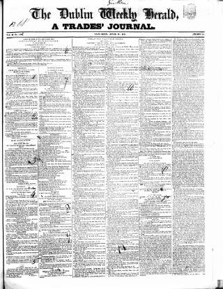 cover page of Dublin Weekly Herald published on April 17, 1841