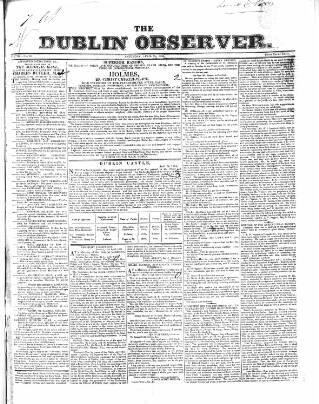 cover page of Dublin Observer published on April 26, 1834