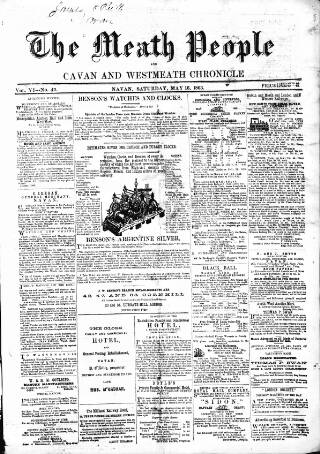 cover page of Meath People published on May 16, 1863