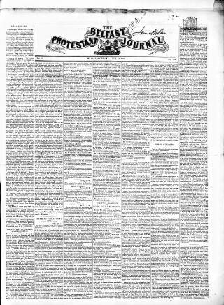 cover page of Belfast Protestant Journal published on April 25, 1846