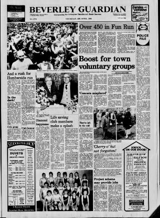 cover page of Beverley Guardian published on April 10, 1986