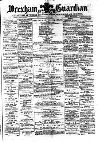 cover page of Wrexham Guardian and Denbighshire and Flintshire Advertiser published on April 20, 1872