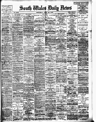 cover page of South Wales Daily News published on April 23, 1903