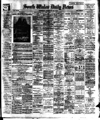 cover page of South Wales Daily News published on February 24, 1910