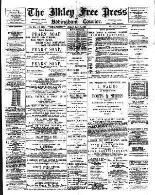 cover page of Ilkley Free Press published on May 16, 1890
