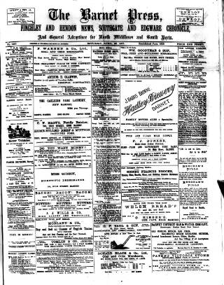 cover page of Barnet Press published on April 20, 1907