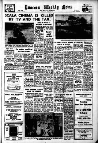 cover page of Runcorn Weekly News published on April 25, 1957