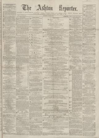 cover page of Ashton Reporter published on April 17, 1869