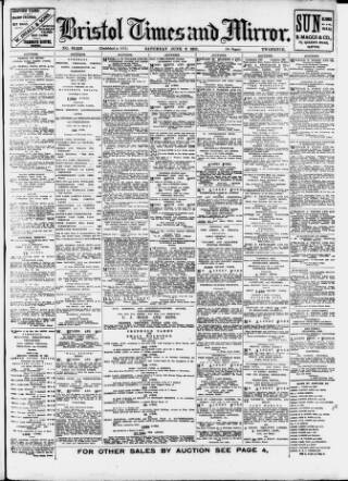 cover page of Bristol Times and Mirror published on June 2, 1917