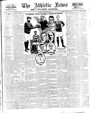 cover page of Athletic News published on April 19, 1909