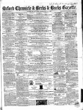 cover page of Oxford Chronicle and Reading Gazette published on June 2, 1860