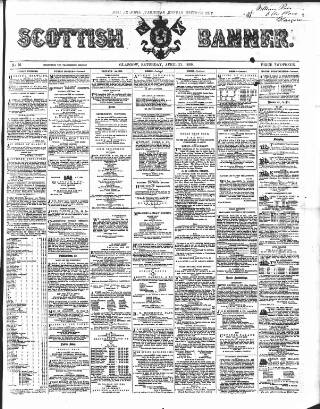 cover page of Scottish Banner published on April 21, 1860