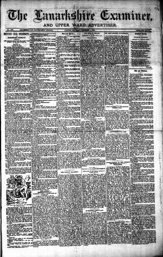 cover page of Lanarkshire Upper Ward Examiner published on December 4, 1886