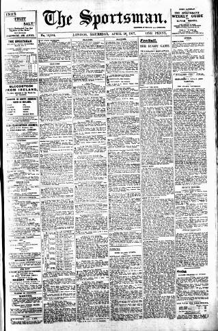 cover page of The Sportsman published on April 26, 1917