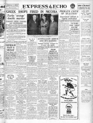 cover page of Express and Echo published on April 24, 1956