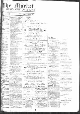 cover page of Market Rasen Weekly Mail, and Lincolnshire Advertiser published on December 19, 1896