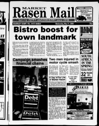 cover page of Market Rasen Weekly Mail published on May 31, 2000