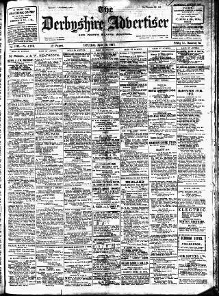 cover page of Derbyshire Advertiser and Journal published on April 26, 1913