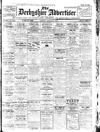 cover page of Derbyshire Advertiser and Journal published on August 8, 1924