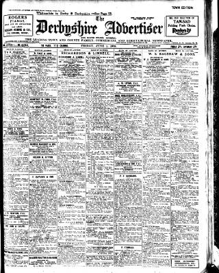 cover page of Derbyshire Advertiser and Journal published on June 1, 1928
